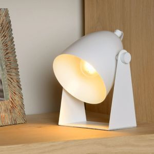 Hvid bordlampe modern, Chago, med brytare