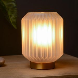 Guld bordlampe klassisk, Sueno, med brytare