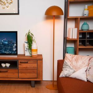 Gul gulv lampe modern, Siemon, med brytare