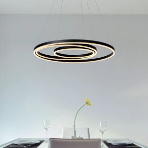 Sort pendler lampe modern, Triniti, 32W, 3000K LED