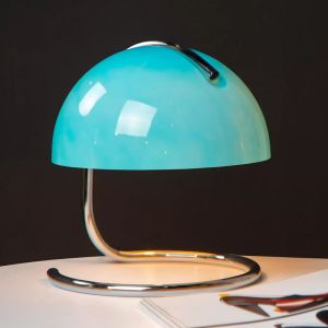 Blå bordlampe retro, Cato, med brytare