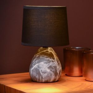 Keramik bordlampe hvid, Marmo, med brytare