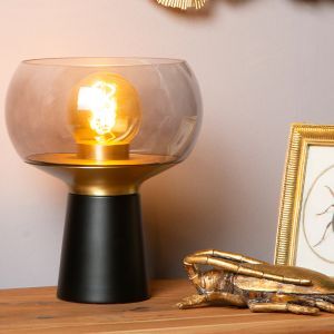 Sort bordlampe retro, Farris, med brytare