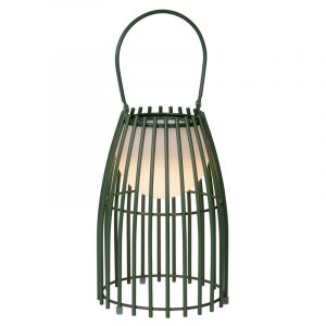 Grøn udendørs bordlampe retro, Fjara, 0,3W, 2700K LED, IP44, med beröringsdimmer