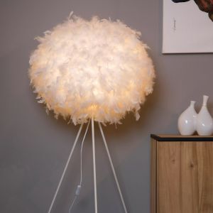 Hvid gulv lampe modern, Goosy, med brytare