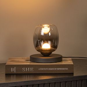 Grå bordlampe modern, Tamino, 6W, 3000K LED, med brytare