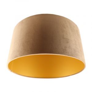 Modern velour lampeskærm guld, Milene