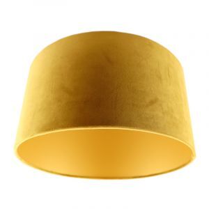 Modern velour lampeskærm gul, Milene