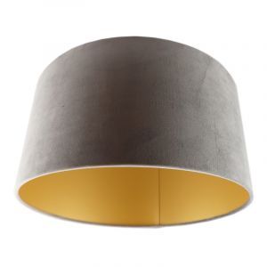 Modern velour lampeskærm guld, Melanie