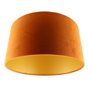 Modern velour lampeskærm guld, Melanie