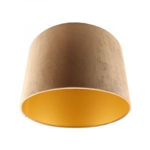 Modern velour lampeskærm guld, Madelyn