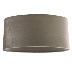 40 oval fløjl lampeskærm taupe, Rody