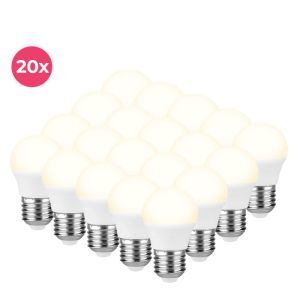 20-pak Horan E27 LED kuglelampe varm hvid, 4w