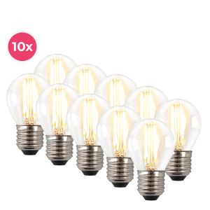 10-pak dæmpbar Melchis E27 LED kugle, 4w varm hvid