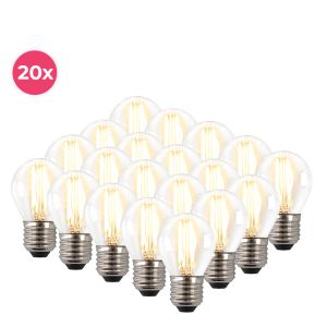 20-pak dæmpbar Melchis E27 LED kugle, 4w varm hvid