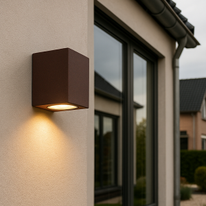 Modern udendørslampe rustfarvet, Corella, IP44