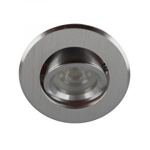 Sølv modern mini indbygningsspot aluminium, Bori