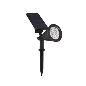 Sort solar havespot på spyd, Oualid, 2W, 5500K LED, IP65