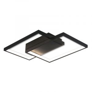 Aluminium plafond sort, Kimber, 45W, varm til kold hvid justerbar LED, med fjärrkontroll