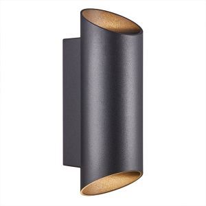 Sort udendørslampe modern, Nico, IP54
