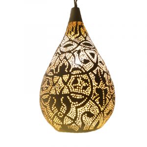 Hvid orientalsk pendler lampe filigran, Zina