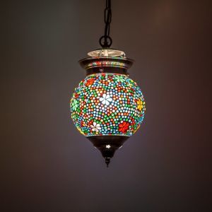 Multi-Farvet orientalsk pendler lampe mosaik, Nisrin