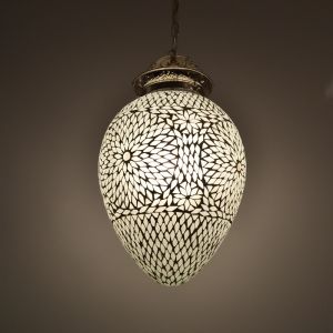 Hvid orientalsk pendler lampe mosaik, Isa