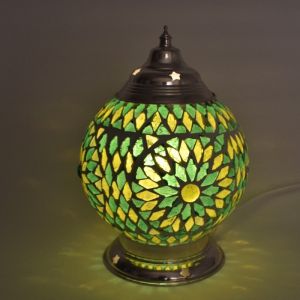 Grøn orientalsk bordlampe mosaik, Sabri