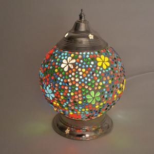 Multi-Farvet orientalsk bordlampe mosaik, Sabri