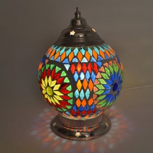 Multi-Farvet orientalsk bordlampe mosaik, Sabri