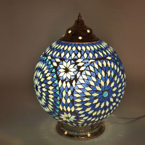 Blå orientalsk bordlampe mosaik, Dalil