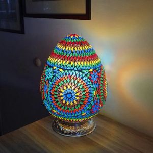 Multi-Farvet orientalsk bordlampe mosaik, Lara