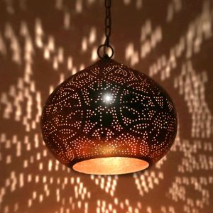 Guld orientalsk pendler lampe metal, Noah