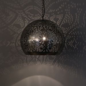 Sølv orientalsk pendler lampe filigran, Kenza