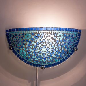 Blå orientalsk væglampe mosaik, Haja