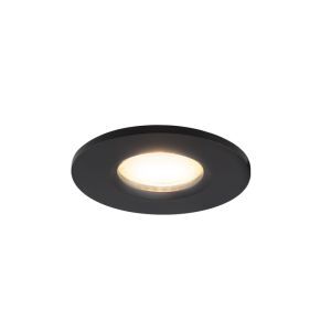 Sort mini indbygningsspot aluminium, Philomena, 1,5W, 3000K LED, IP44