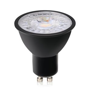 Dimmbare GU10 LED lampe Antonie, sort, 5W, 4000K