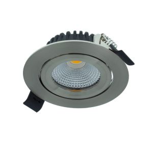 Sølv downlight aluminium, Wimke, 5W, 3000K LED, IP44
