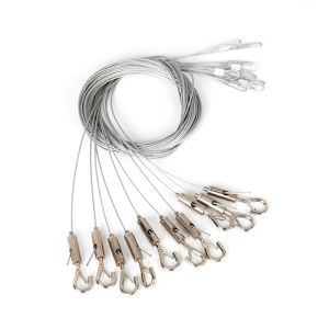 10 ophængskabler med krog, 2m, til Saturn light line