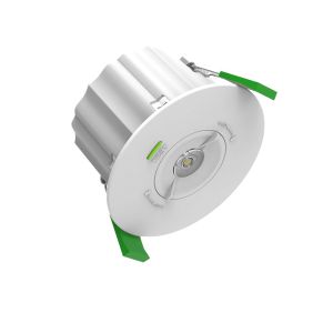Hvid indbygget/overflademonteret nødbelysning, 1,8W, 6000K LED