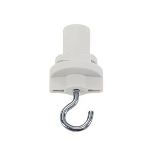 3-faset adapter med krog, hvid, Pro
