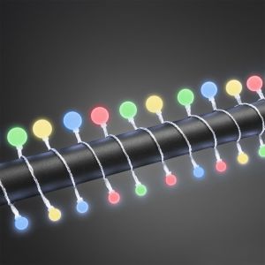 16m LED udendørs julelys, 80 farvede pærelys