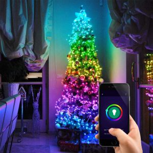 App styrbare julelys, 9,9 meter med 100 lysdioder