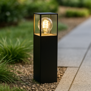 Modern udendørslampe sort, Sanel, IP44