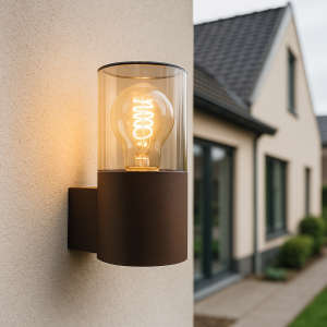 Modern udendørslampe rustfarvet, Sanel, IP44