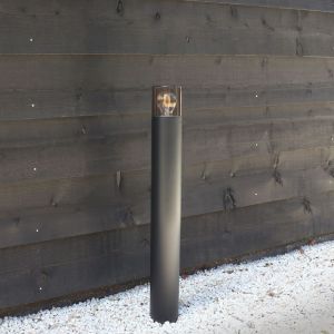 Modern udendørslampe sort, Sanel, IP44