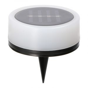 Hvid havespot på spyd plast, Nermin, 1W, 2700K LED, IP44