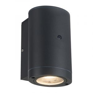 Antracit modern udendørs væglampe med skumringssensor aluminium, Ivana, IP44