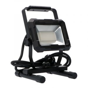 Sort arbejdslygte aluminium, Branko, 30W, 4000K LED, IP65