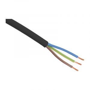 5 meter Husholdningsledning VMVL 3 x 1,0 mm, Sort
